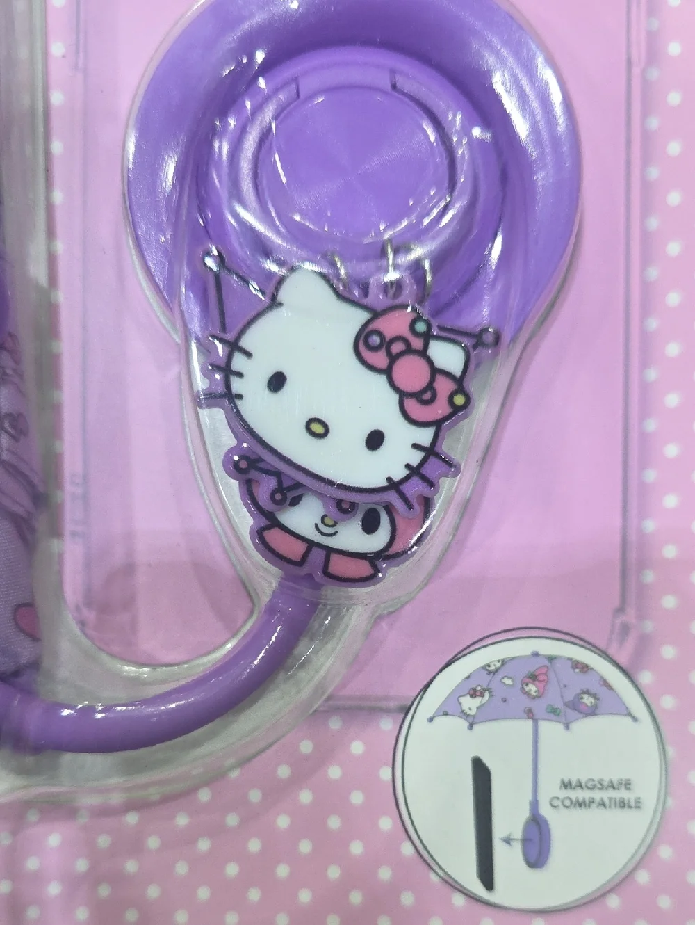Hello Kitty Lavender MagSafe Phone Ring with Umbrella Stand